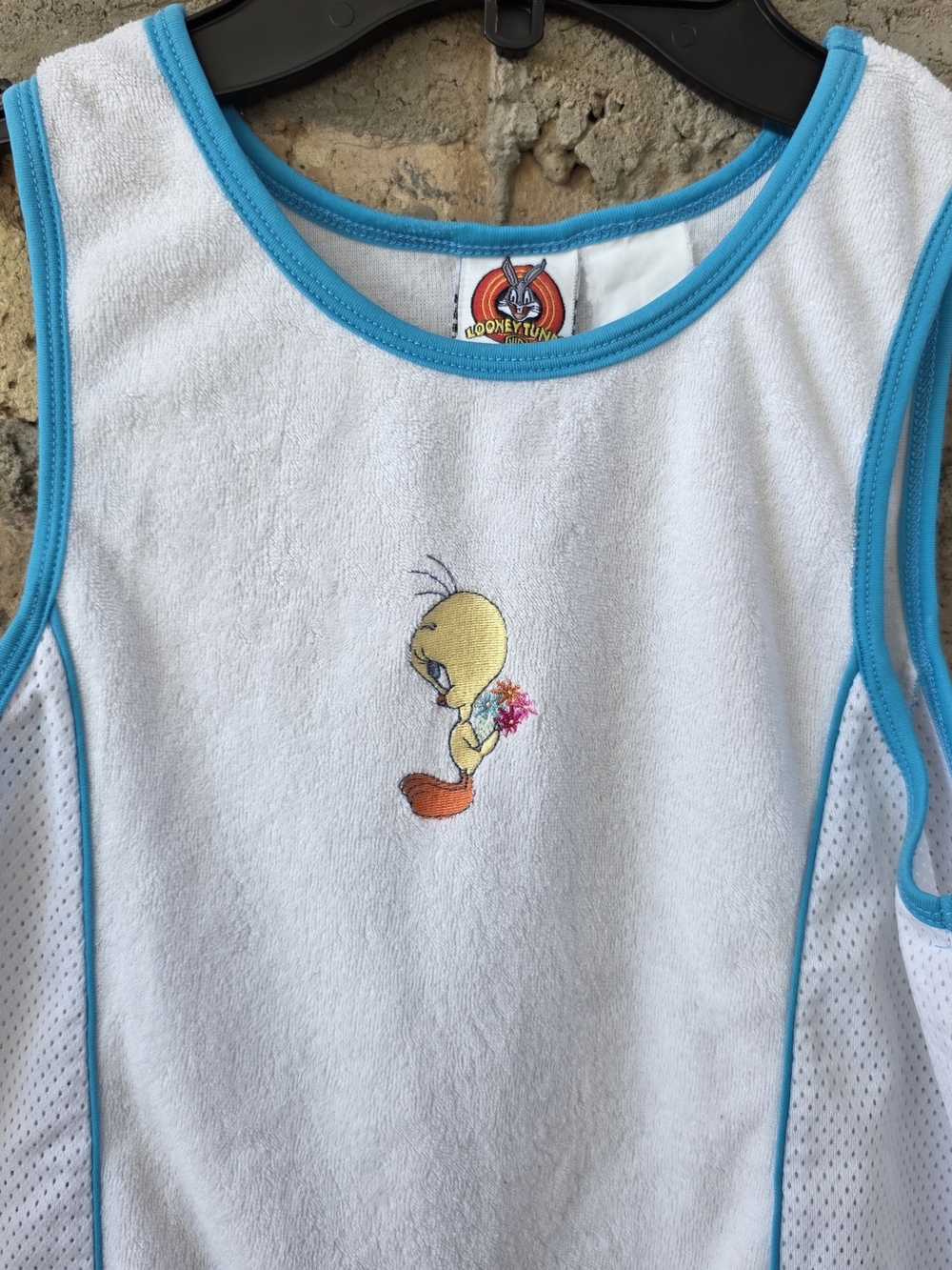 Vintage 2001 Looney Tunes Tweety Bird Terry Cloth Tank Top - Picture 2 of 8